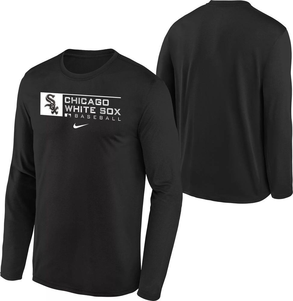 Dick's Sporting Goods Nike Youth Boys' Chicago White Sox Black Authentic  Collection Dri-FIT Legend Long Sleeve T-Shirt