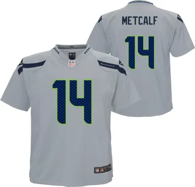 Nike Little Kid's Seattle Seahawks DK Metcalf #14 Grey Game Jersey