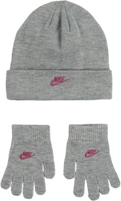 Nike Girls' Futura Beanie and Gloves Set