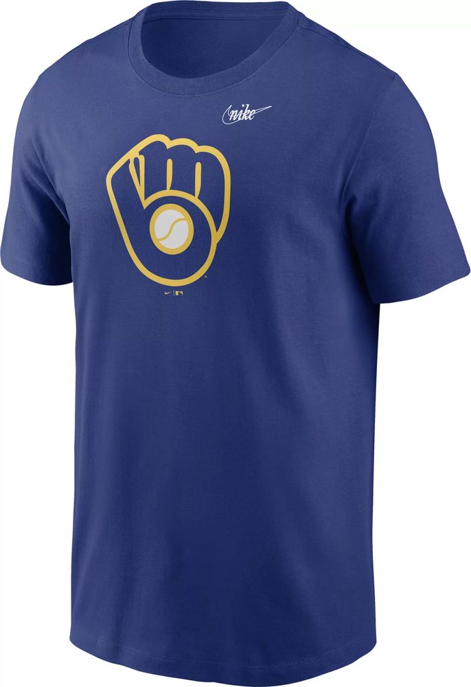 Men's Nike Gold Milwaukee Brewers Large Logo Legend Performance T-Shirt