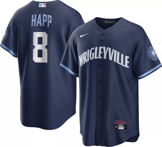 Nike MLB, Shirts, Chicago Cubs Wrigleyville City Connect Authentic Jersey  Navy Wrigley Field