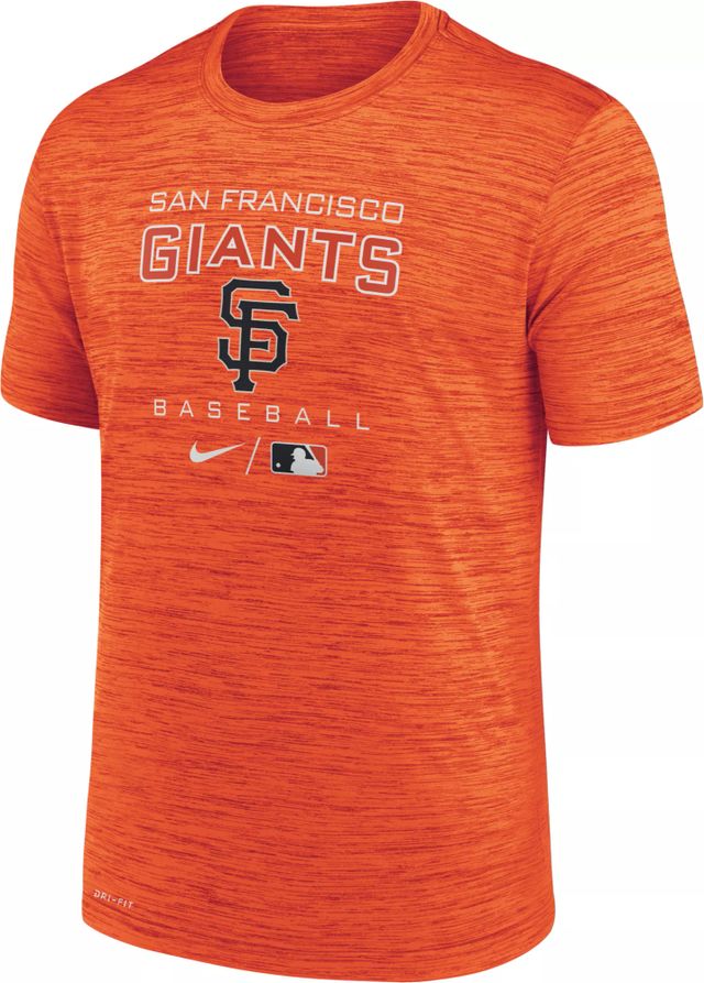 San Francisco Giants Tee Shirt Lrg Baseball Black Orange Textured Lettering