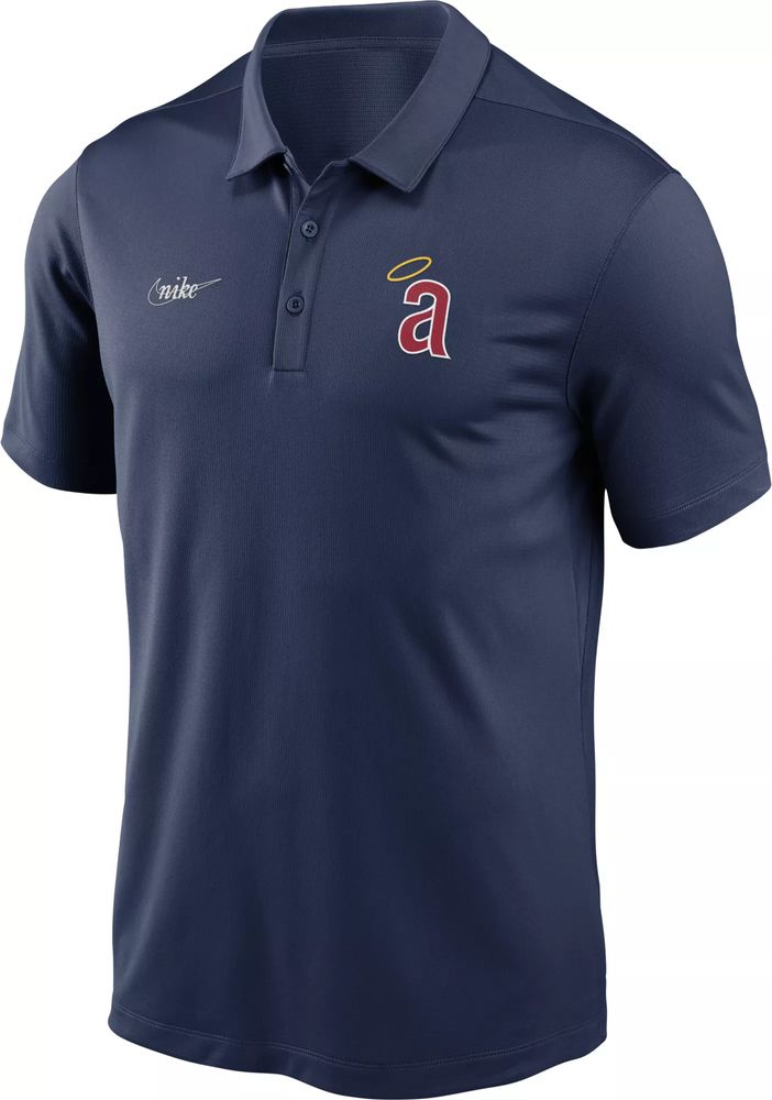 Atlanta Braves Nike Home Plate Striped Polo - White/Gray