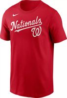 Youth Washington Nationals Navy Wordmark Team T-Shirt