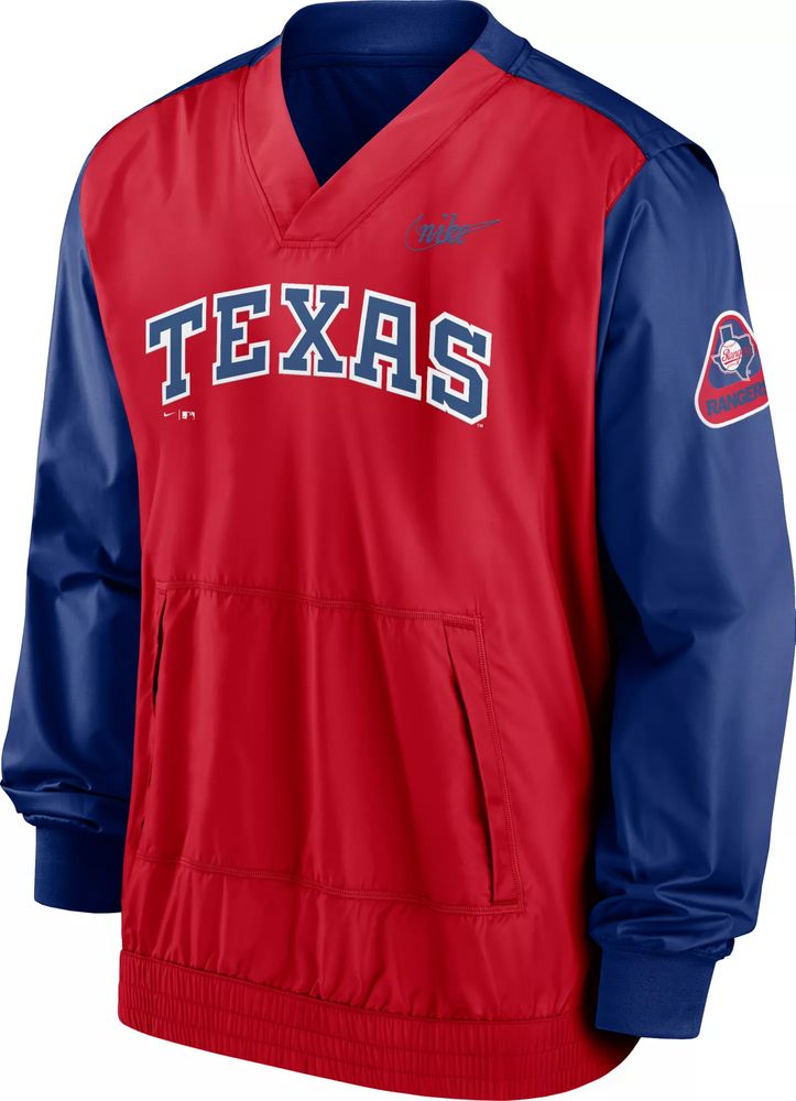 Dick's Sporting Goods Nike Men's Texas Rangers Blue V-Neck Pullover Jacket