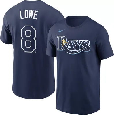 Nike Men's Tampa Bay Rays Brandon Lowe #8 Navy T-Shirt