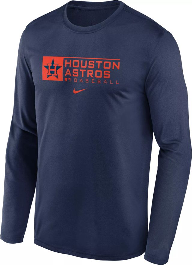 Nike Houston Astros Navy Blue Wordmark Short Sleeve T Shirt