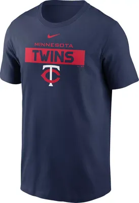 Nike Men's Minnesota Twins Navy Cotton T-Shirt