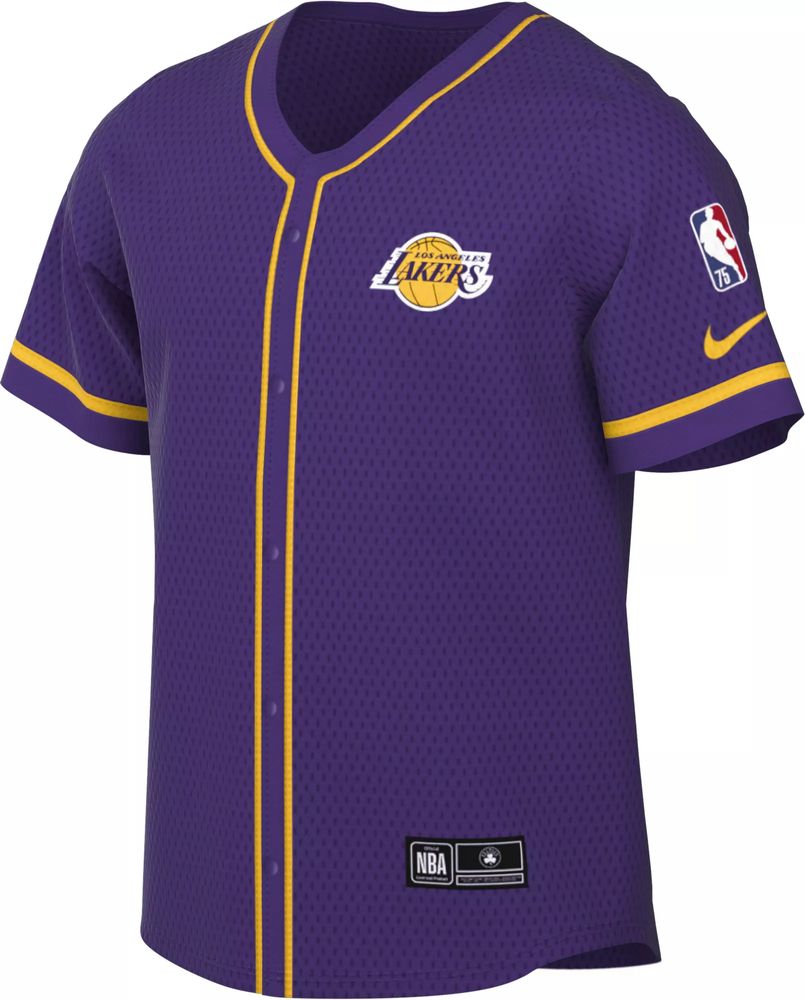 NBA Exclusive Los Angeles Lakers Jersey T SHIRT Tee Yellow/Purple