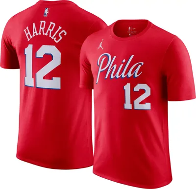 Nike Men's Philadelphia 76ers Tobias Harris #12 Red Icon T-Shirt