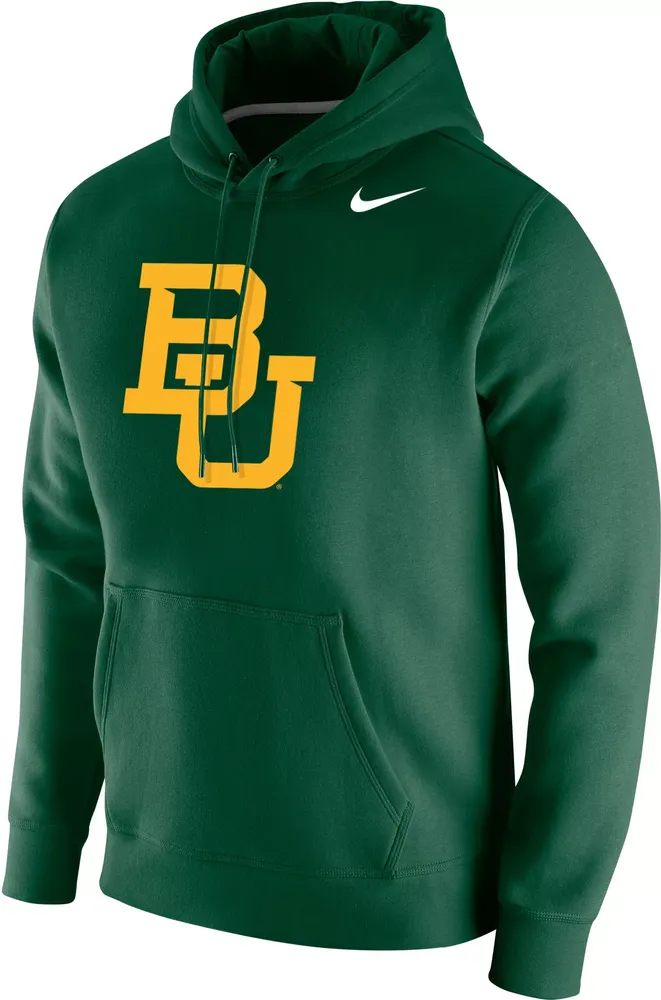 Nike Men's Baylor Bears Green Club Fleece Pullover Hoodie