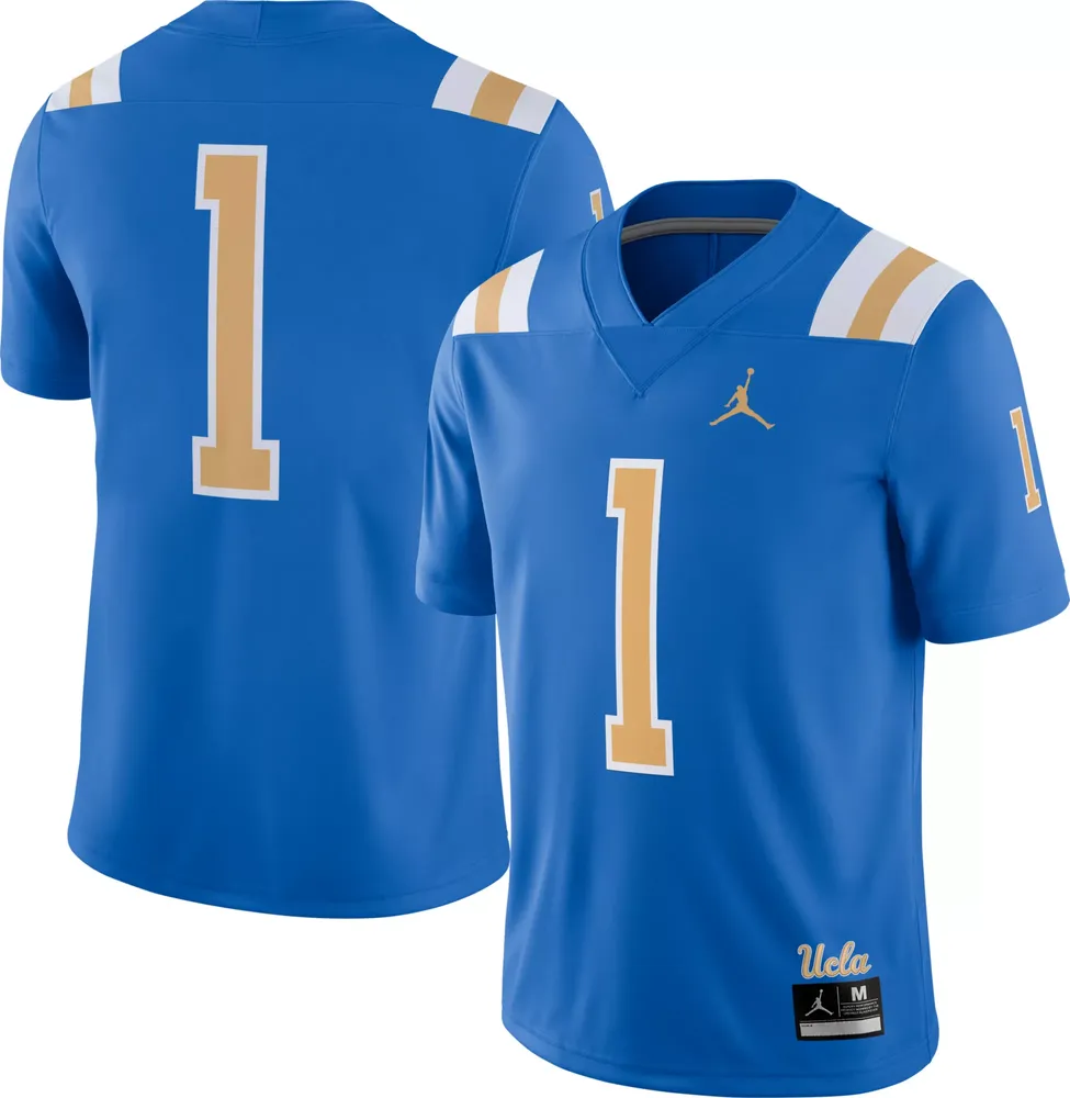 Jordan Men's UCLA Bruins #1 True Blue Dri-FIT Game Football Jersey