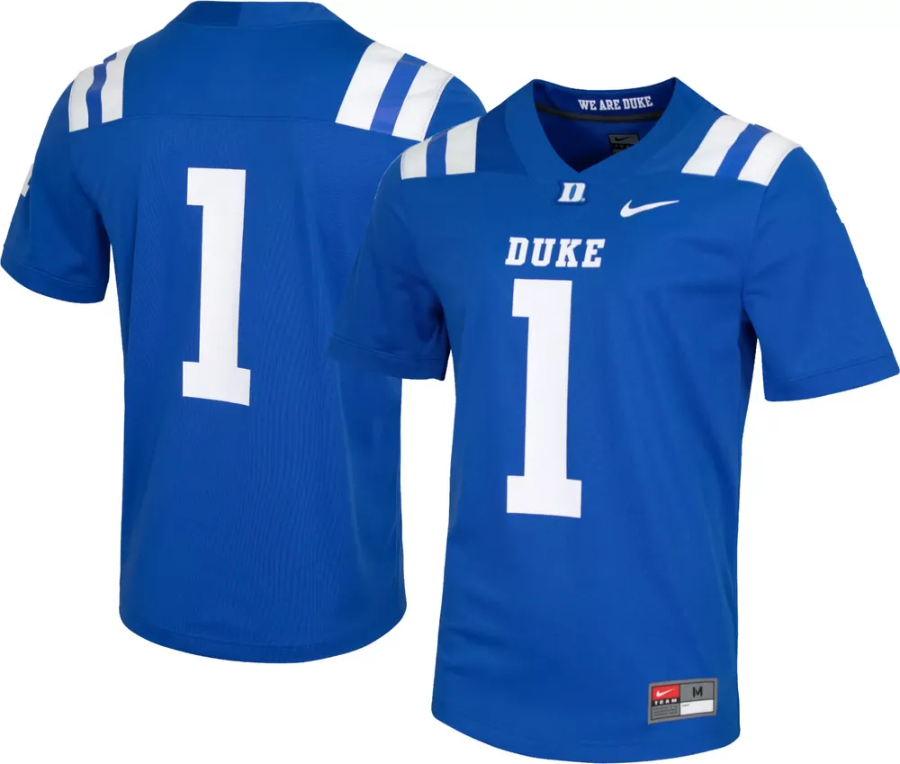 Nike Men's Duke Blue Devils #1 Blue Untouchable Game Football Jersey