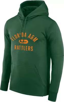 Nike x LeBron James Men's Florida A&M Rattlers Green Basketball Therma Performance Pullover Hoodie