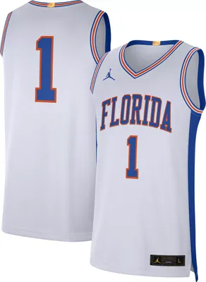 Jordan Men's Florida Gators #1 Replica Basketball White Jersey