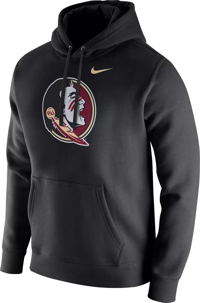 Nike Men's Florida State Seminoles Club Fleece Pullover Black Hoodie