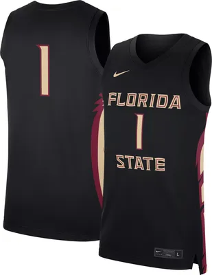 Nike Men's Florida State Seminoles #1 Black Replica Basketball Jersey