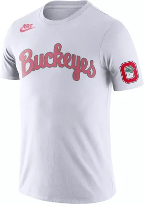 Nike Men's Ohio State Buckeyes Retro Cotton White T-Shirt