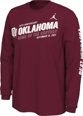 Jordan Men's Oklahoma Sooners Crimson Game of the Century Long Sleeve T-Shirt