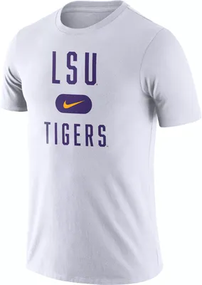 Nike Men's LSU Tigers Basketball Team Arch White T-Shirt