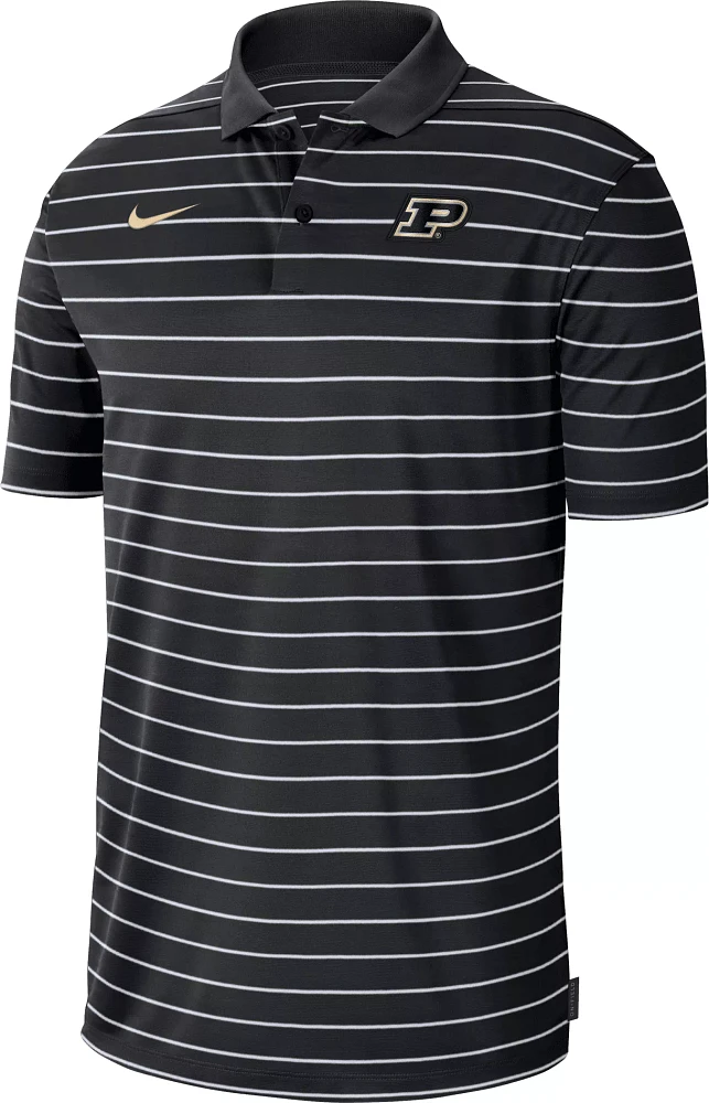 Nike Men's Purdue Boilermakers Black Football Sideline Victory Dri-FIT Polo