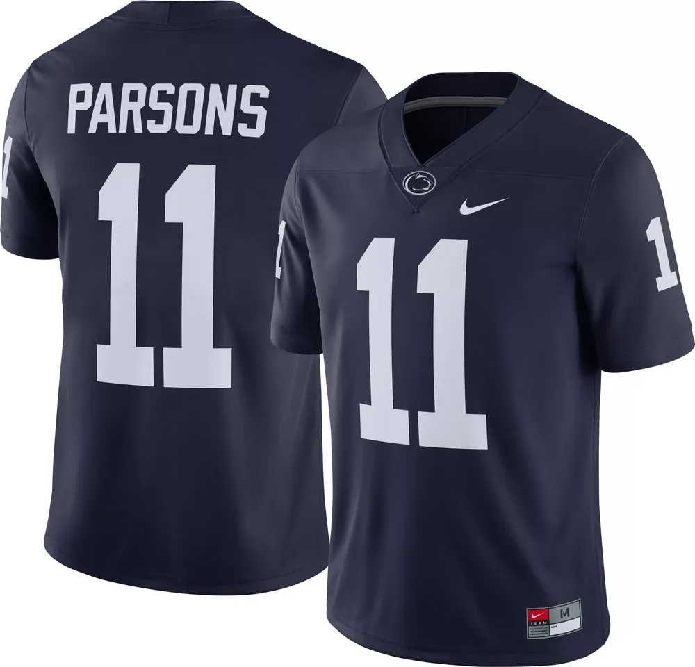 Nike Men's Penn State Nittany Lions Micah Parsons #11 Blue Dri-FIT Game Football Jersey