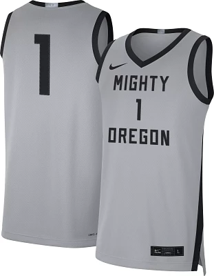 Nike Men's Oregon Ducks #1 Grey Limited Basketball Jersey