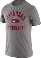 Nike Men's Arkansas Razorbacks Grey Basketball Team Arch T-Shirt