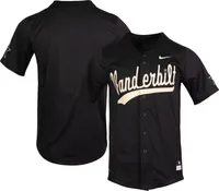 Nike Men's Vanderbilt Commodores Replica Baseball Black Jersey