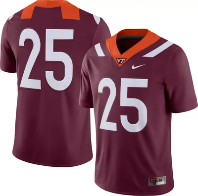 Nike Men's Virginia Tech Hokies #25 Maroon Dri-FIT Game Football Jersey