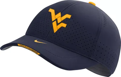 Nike Men's West Virginia Mountaineers Blue AeroBill Swoosh Flex Classic99 Football Sideline Hat