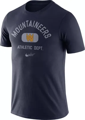 Nike Men's West Virginia Mountaineers Blue Tri-Blend Old School Arch T-Shirt