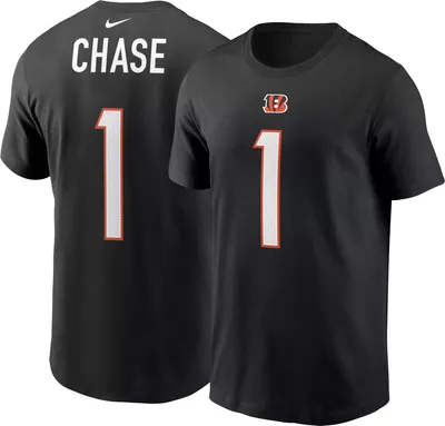 Nike Cincinnati Bengals Ja'Marr Chase #1 Black Short-Sleeve T-Shirt