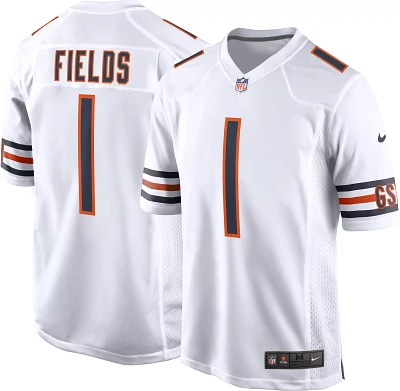 Nike Men's Chicago Bears Justin Fields #1 White Game Jersey