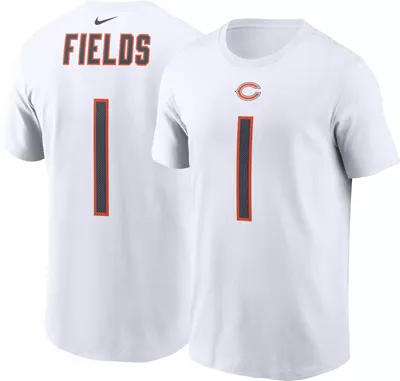 Nike Men's Chicago Bears Justin Fields #1 White T-Shirt