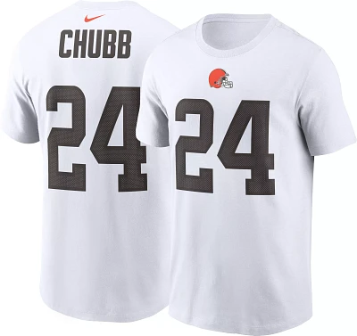 Nike Men's Cleveland Browns Nick Chubb #24 White T-Shirt