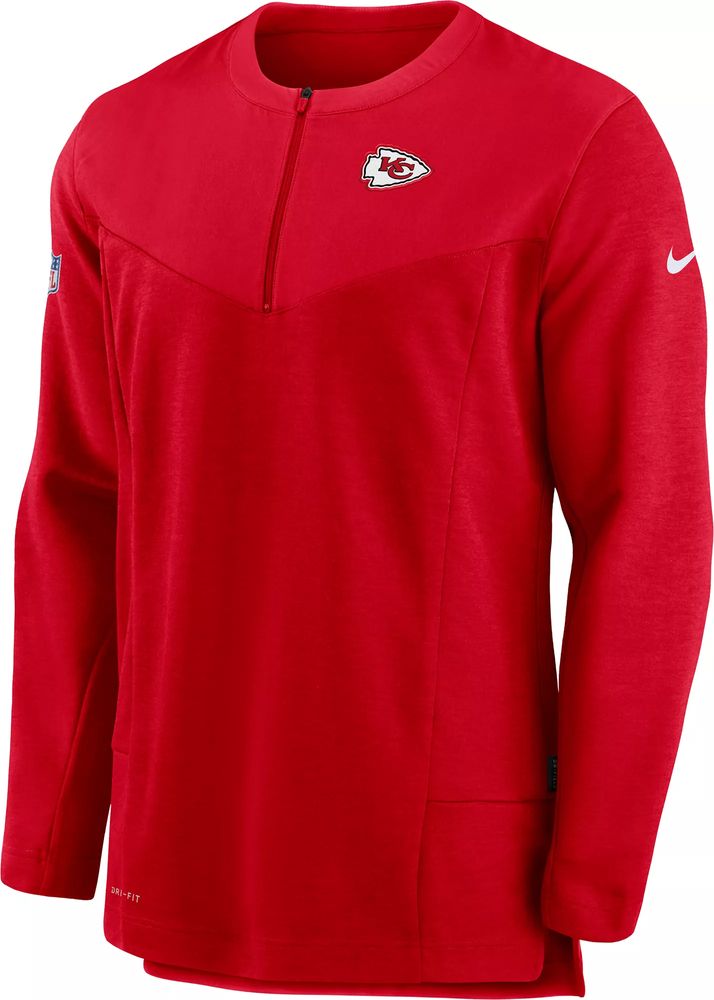 Dick's Sporting Goods Nike Men's Kansas City Chiefs Sideline Coach Half-Zip  Red Pullover