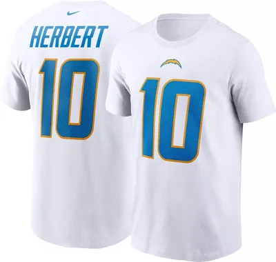 Nike Men's Los Angeles Chargers Justin Herbert #10 White T-Shirt