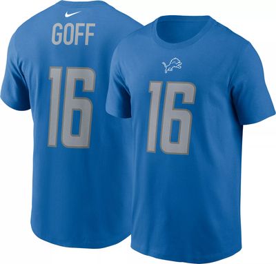 Men's Nike T.J. Hockenson Blue Detroit Lions Game Jersey