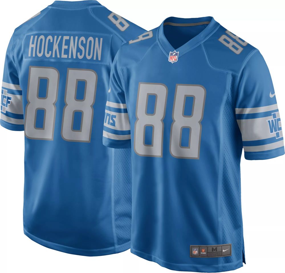 Nike Men's Detroit Lions T.J. Hockenson #88 Blue Game Jersey