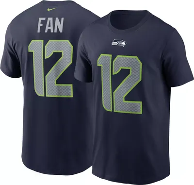 Nike Men's Seattle Seahawks 12th Fan #12 Navy T-Shirt