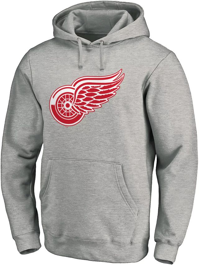 Detroit Red Wings Mens Grey Signature Blocked Hood Fashion Hood