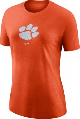 Nike Women's Clemson Tigers Orange Logo Crew T-Shirt