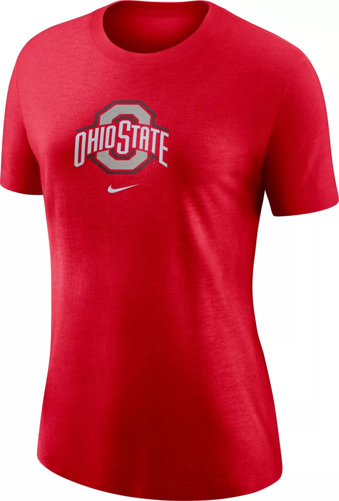 Nike Women's Ohio State Buckeyes Scarlet Logo Crew T-Shirt