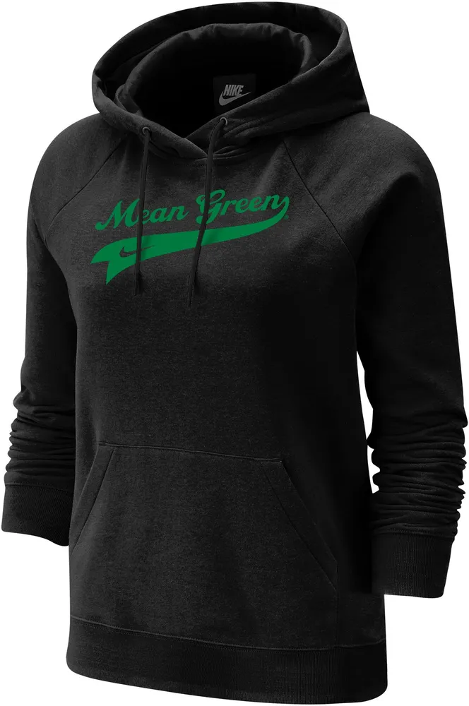 Nike Women's North Texas Mean Green Varsity Pullover Black Hoodie