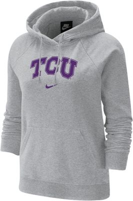 Nike Women's TCU Horned Frogs Grey Varsity Pullover Hoodie