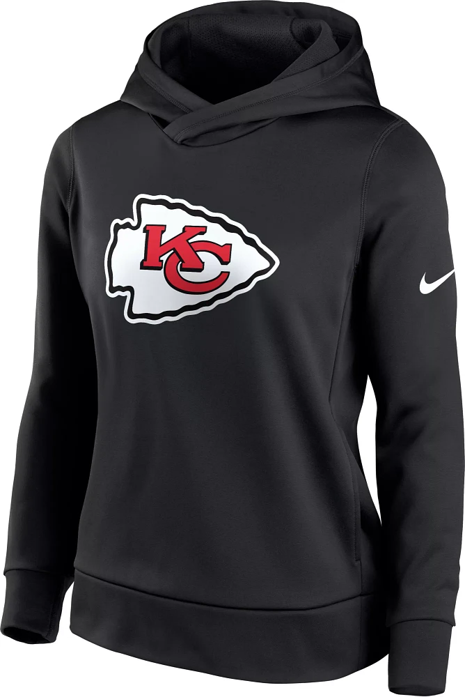 Nike Women's Kansas City Chiefs Logo Black Therma-FIT Hoodie