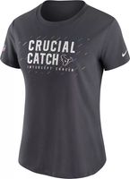 Dick's Sporting Goods Nike Women's Houston Texans Crucial Catch Anthracite  T-Shirt