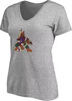 NHL Women's Arizona Coyotes Team Poly Grey V-Neck T-Shirt