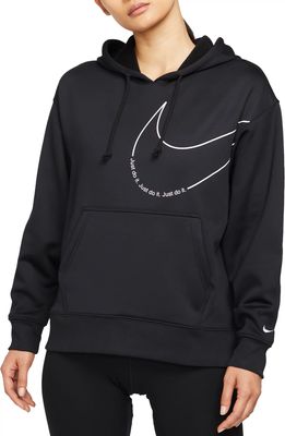 Nike Men's Philadelphia Eagles Therma-FIT Black Logo Hoodie